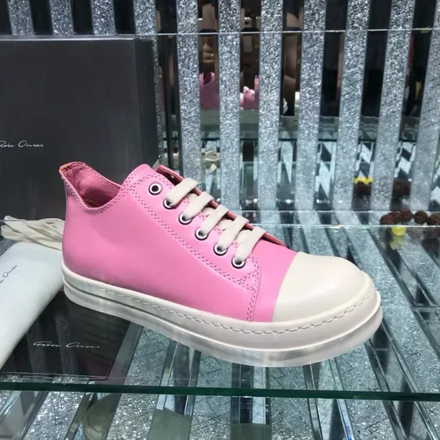 Rick Owens DRKSHDW Geobasket Pink and Cream Lifestyle Sneakers 8