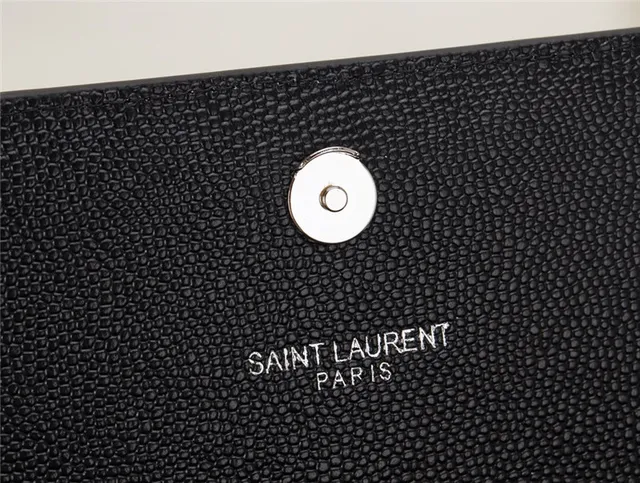 Saint Laurent Black Gold Structured Flap Strap Chain Bag 4