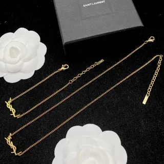 Saint Laurent YSL مونوغرام أساور سلاسل ذهبية