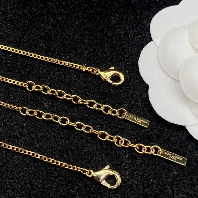 Saint Laurent YSL Monogram Bracelets Chaîne Dorés 2