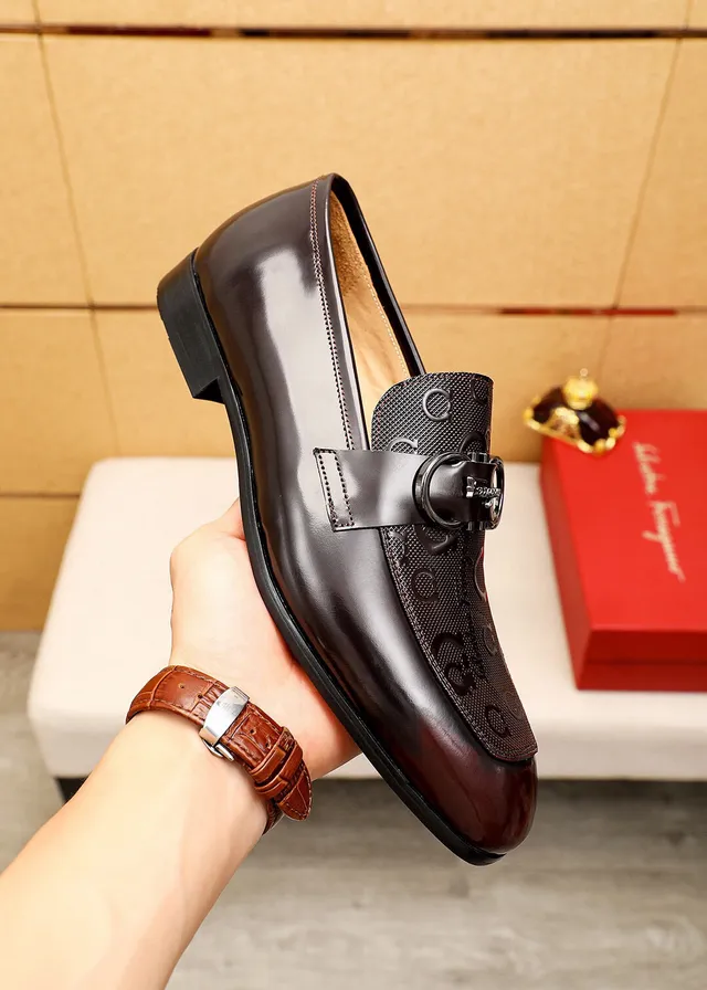 Salvatore Ferragamo Gancini Brown Leather Horsebit Loafers 5