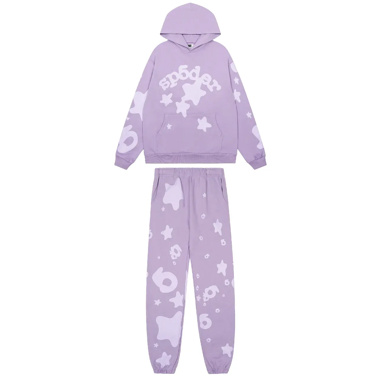 Sp5der Graphic Print Purple Blue Oversized Fit All-Over Tracksuit 2
