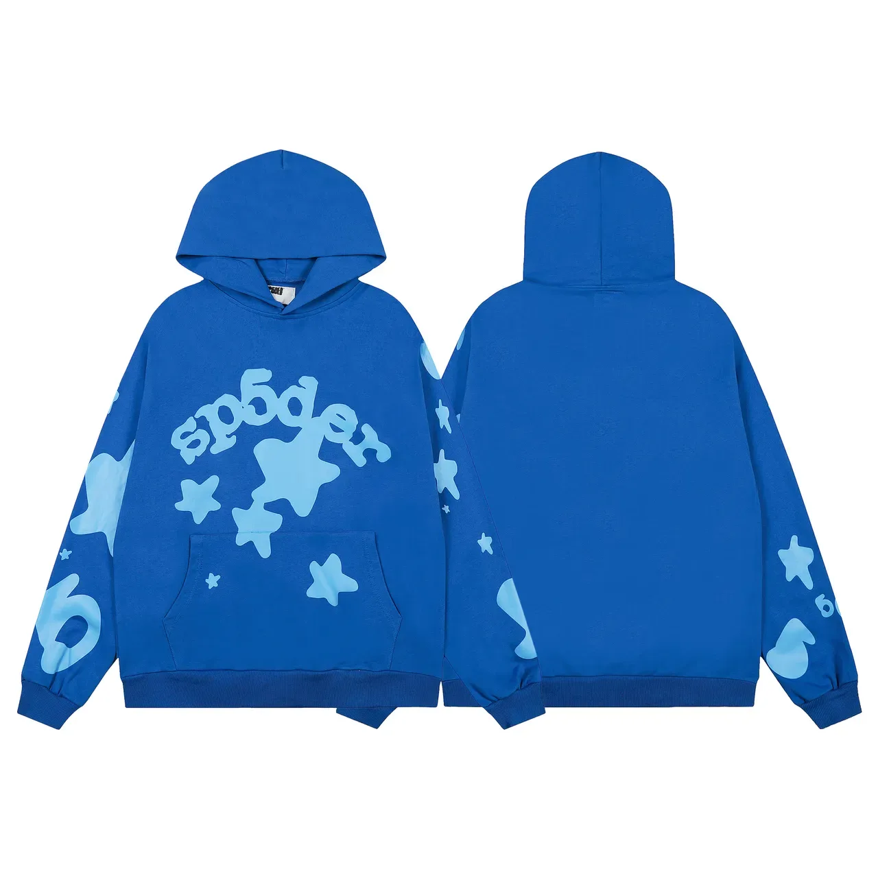Sp5der Graphic Print Purple Blue Oversized Fit All-Over Tracksuit 12