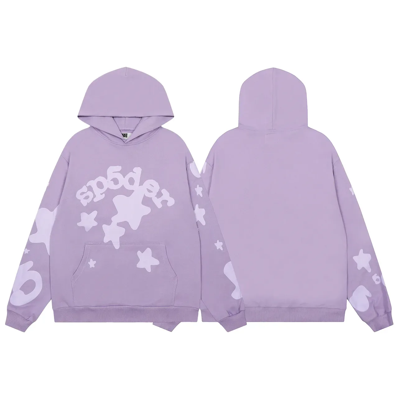Sp5der Graphic Print Purple Blue Oversized Fit All-Over Tracksuit 14
