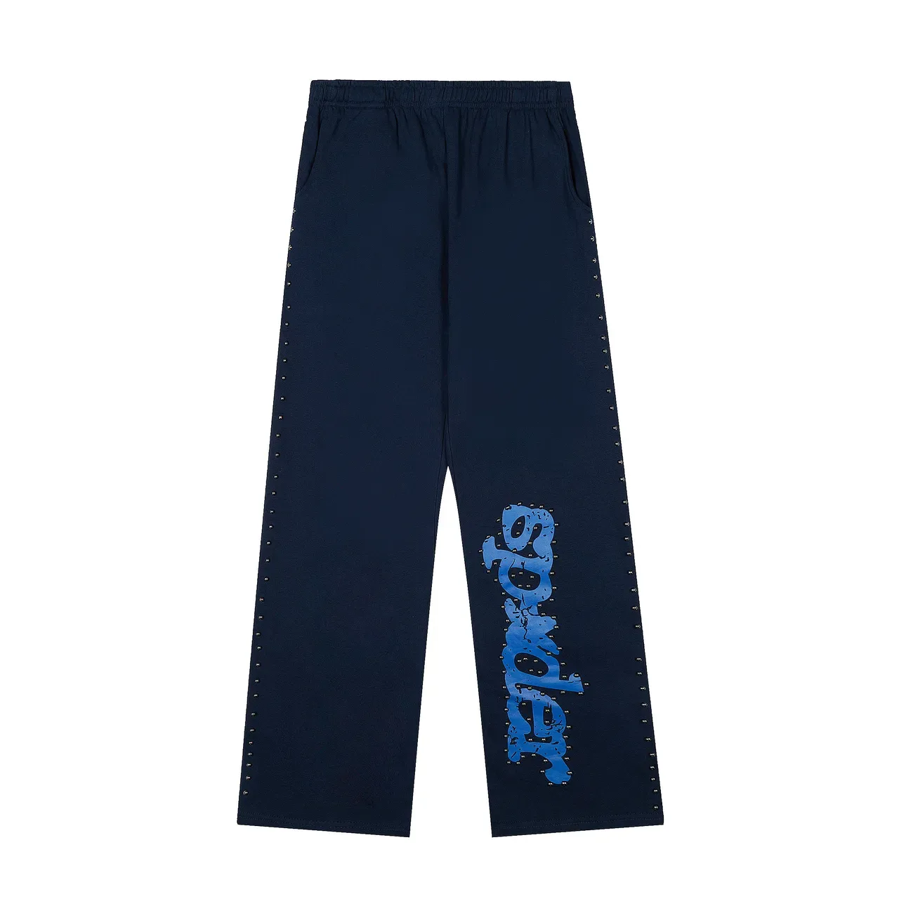Sp5der 海军蓝 铆钉装饰 distressed 印花 Logo 运动套装 4