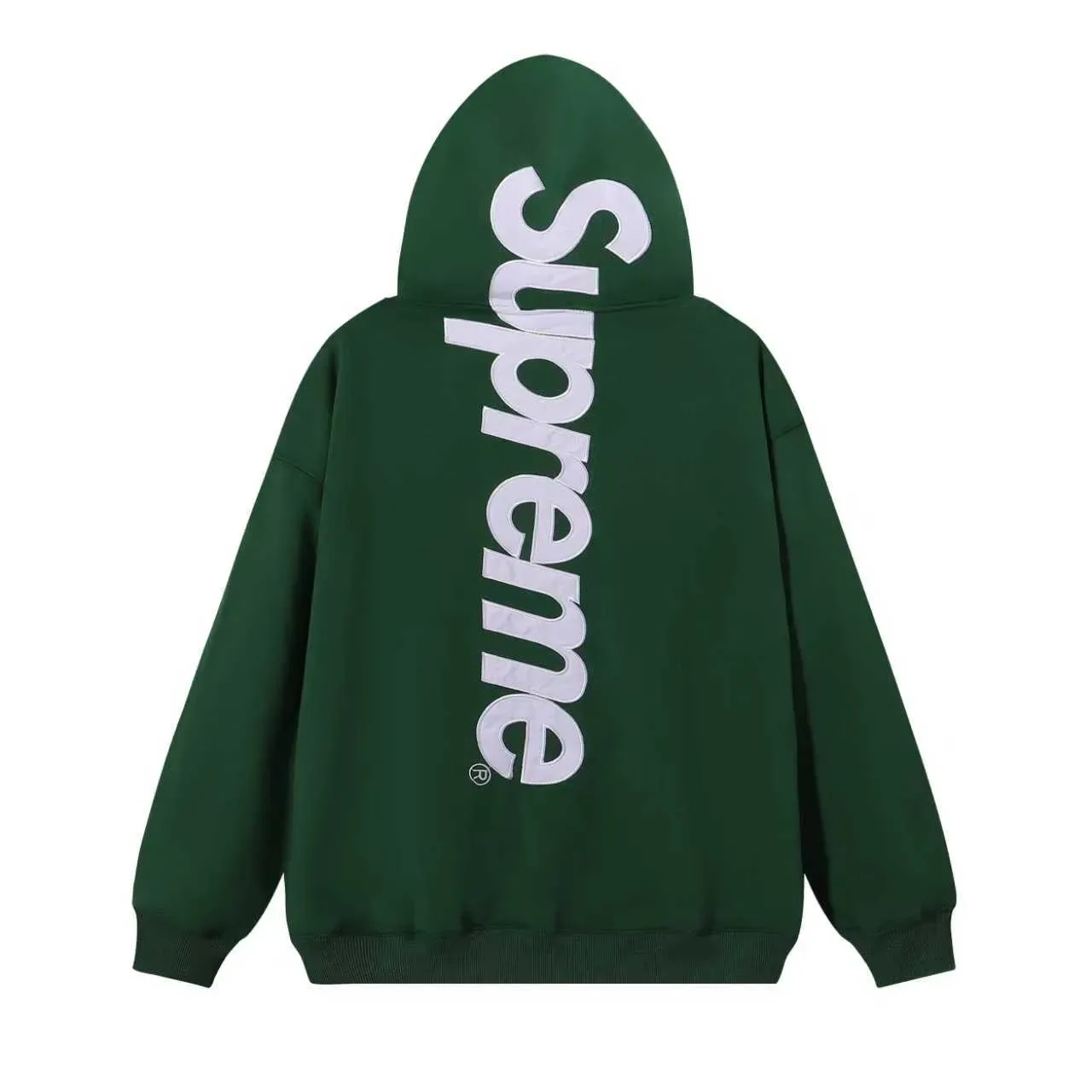 Supreme Box Logo Red Oversized Fit Fleece Construction Hoodie 9