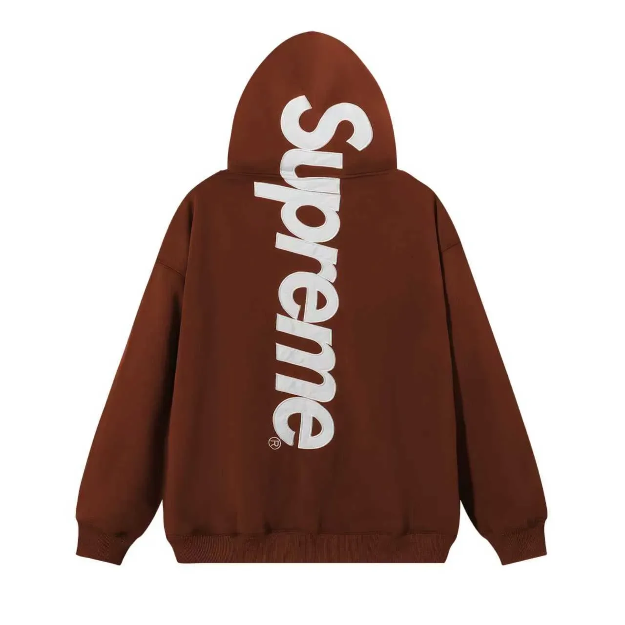 Supreme Box Logo Red Oversized Fit Fleece Construction Hoodie 16
