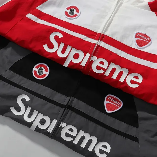 Supreme Ducati Racing White Red Zip-Up Windbreaker Jacket Tracksuit 5