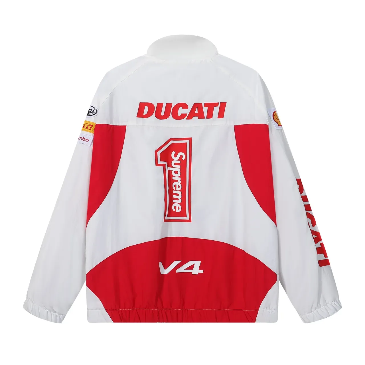 Supreme Ducati Racing White Red Zip-Up Windbreaker Jacket Tracksuit 6