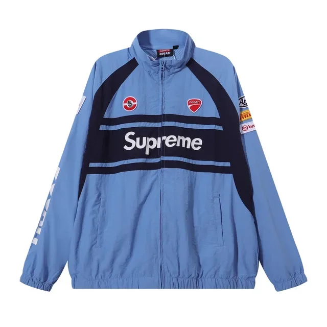 Supreme Ducati Racing White Red Zip-Up Windbreaker Jacket Tracksuit 17