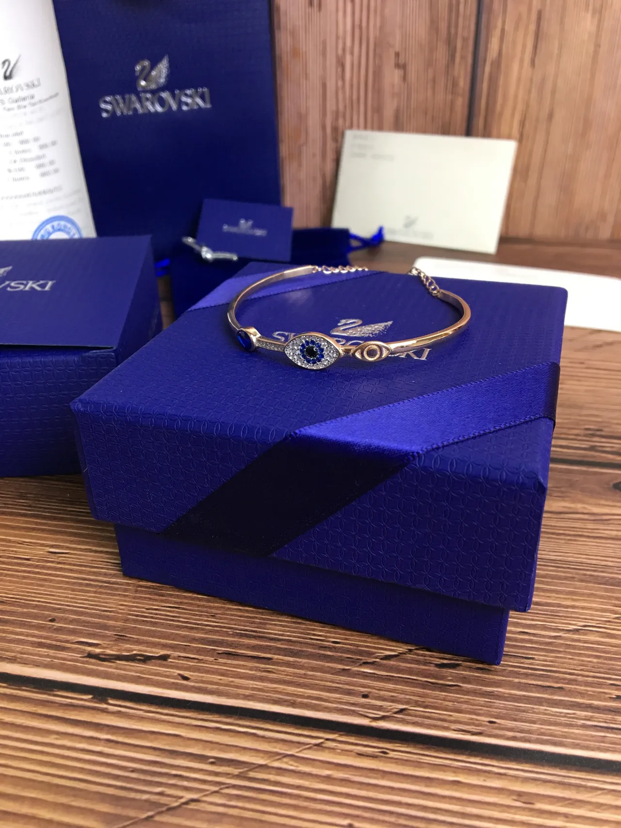 Swarovski Evil Eye Cristal Pavé Argent Bracelet 2