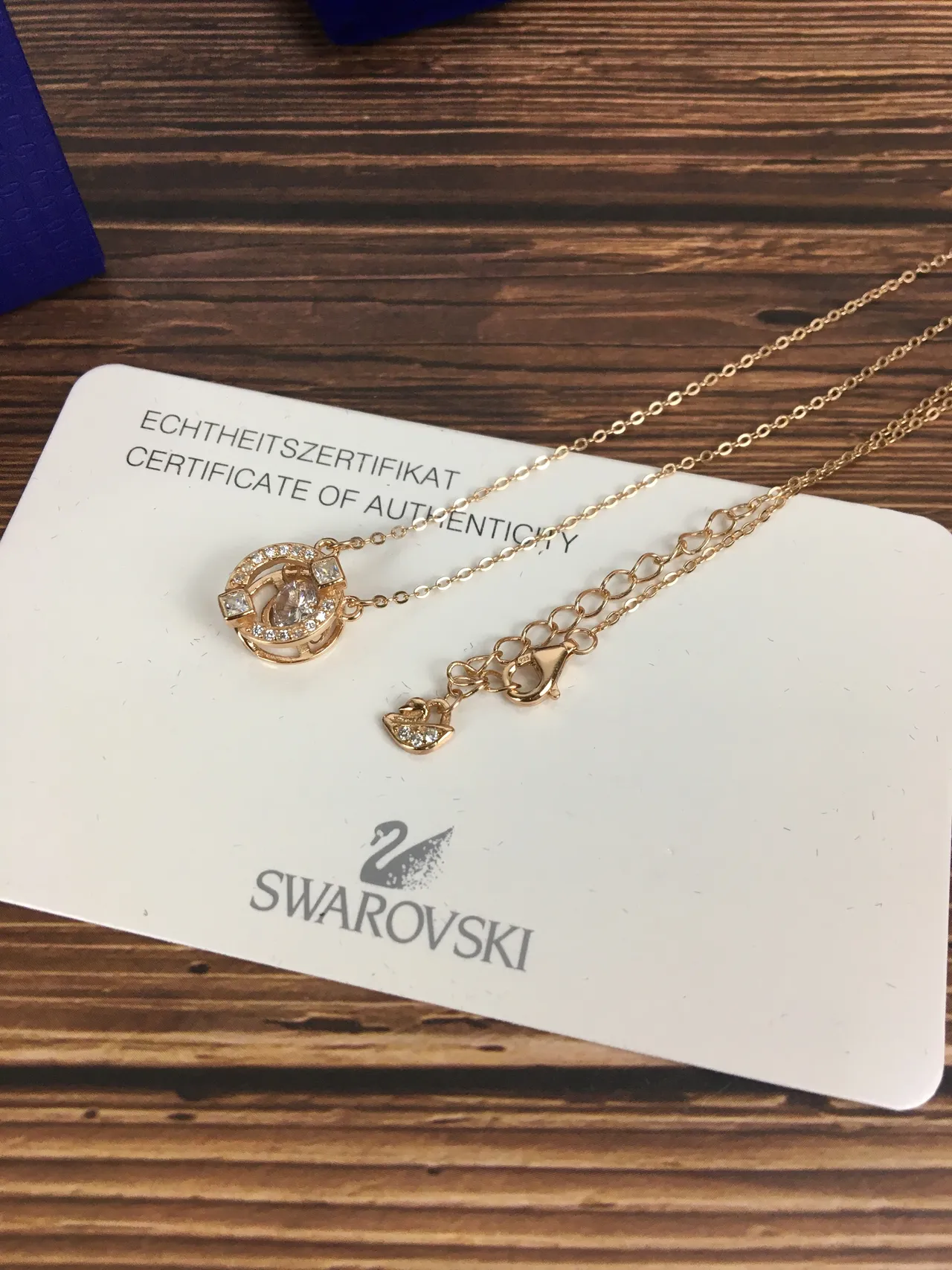 Swarovski Gold-Tone Crystal Halo Circle Pendant Necklace 3