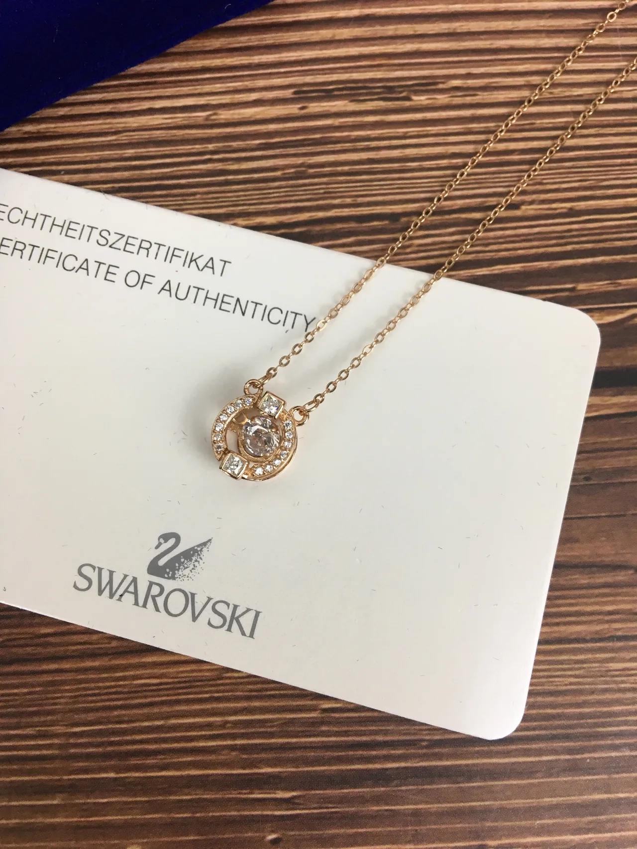 Swarovski Gold-Tone Crystal Halo Circle Pendant Necklace 4