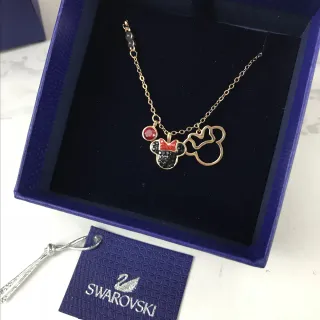 Swarovski Minnie and Mickey Mouse Silhouette Necklace