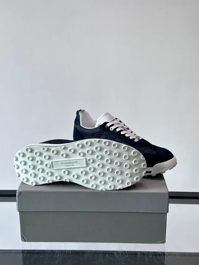 Thom Browne Air Quilted Runner Navy White Lifestyle Sneakers 2