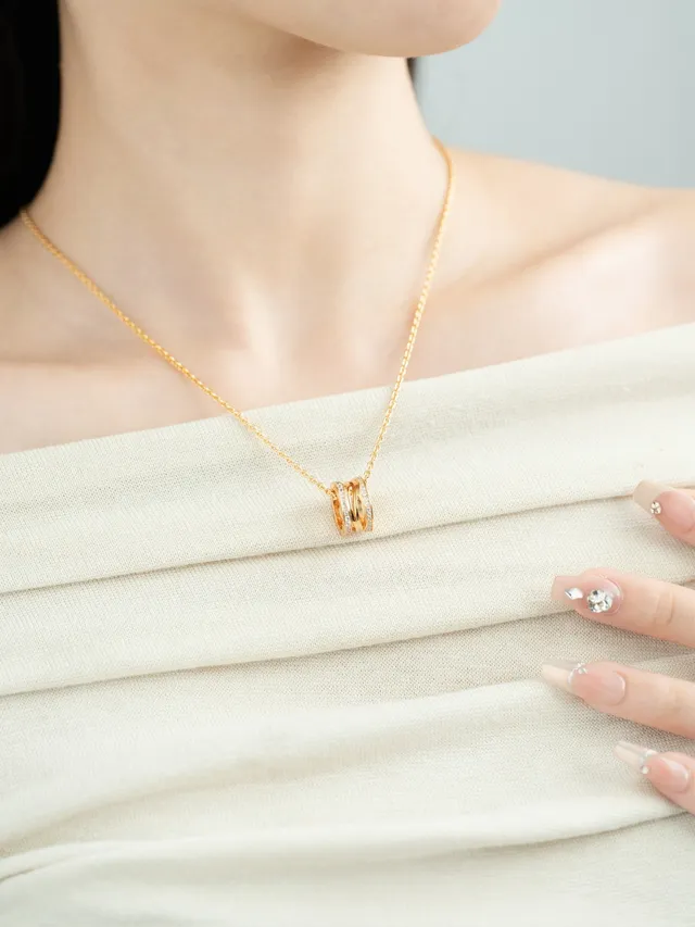 Tiffany & Co. HardWear Collier d'anneaux entrelacés diamants Pavé 2