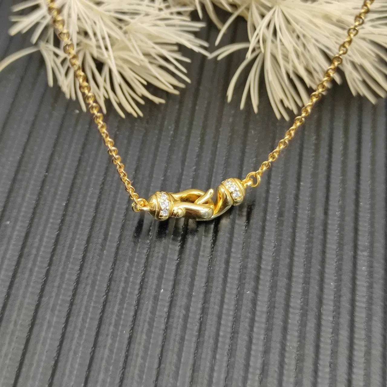 Tiffany & Co. HardWear Pavé Toggle Clasp Gold Necklace 6
