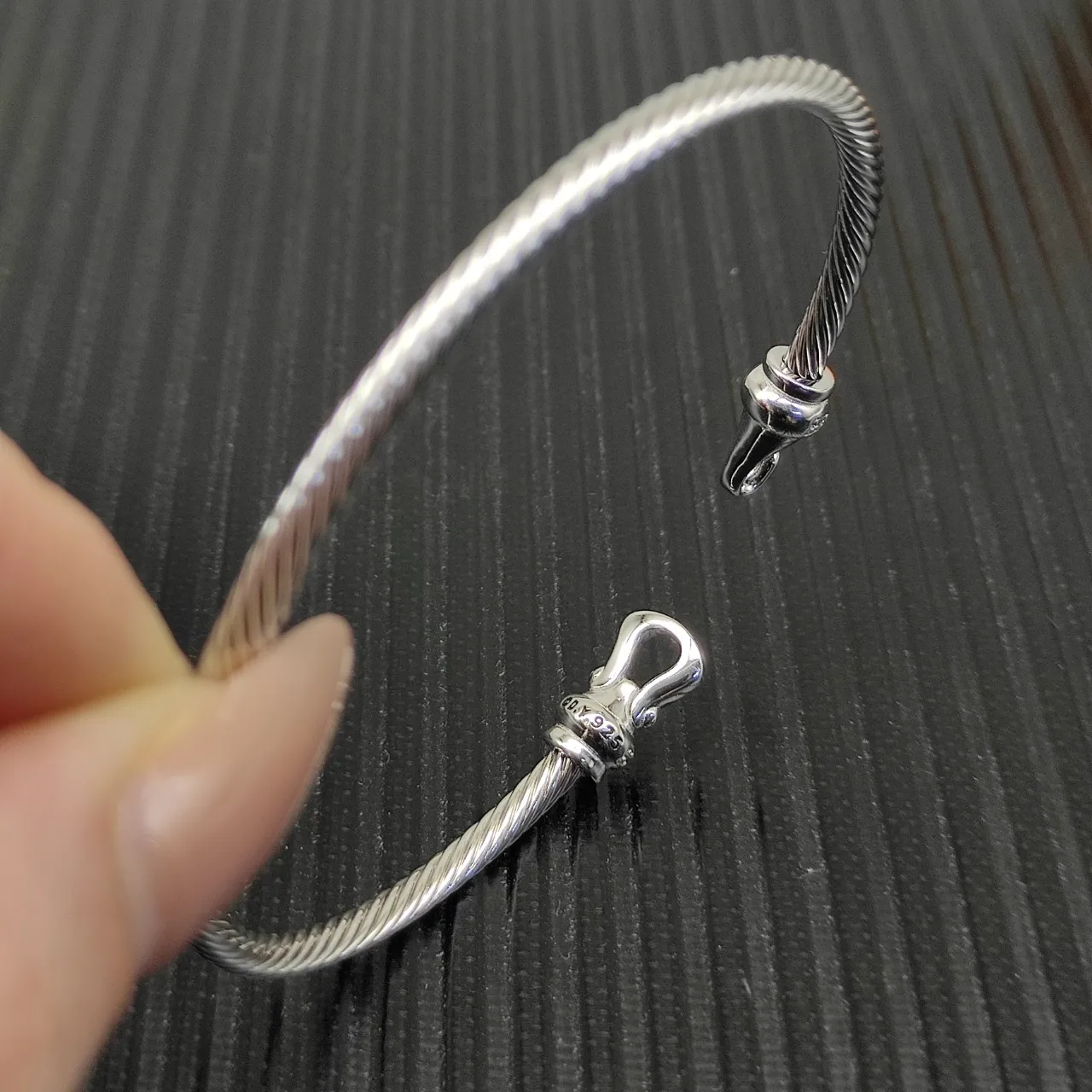 Tiffany & Co. HardWear Twisted Cable Pavé Clasp Bracelet 4