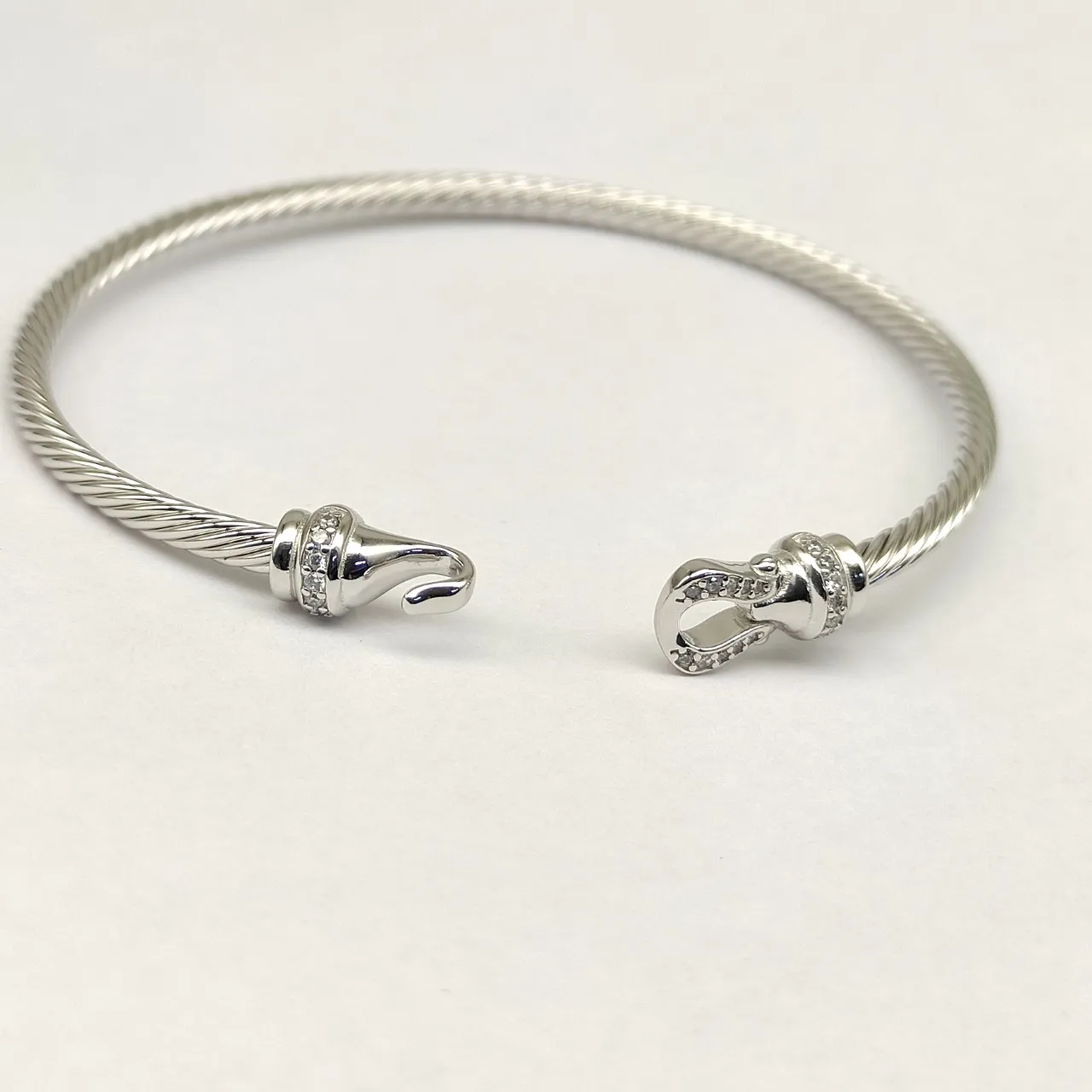 Tiffany & Co. HardWear Twisted Cable Pavé Clasp Bracelet 5