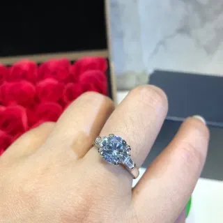 Tiffany & Co. Novo-Style Round Brilliant and Baguette Diamond Ring