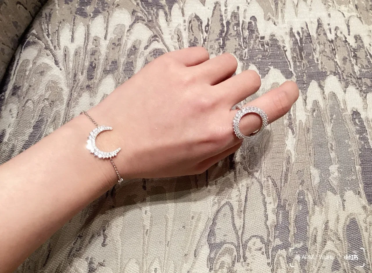 Tiffany & Co. Open Circle Silver Navy Pavé-Set Ring 3