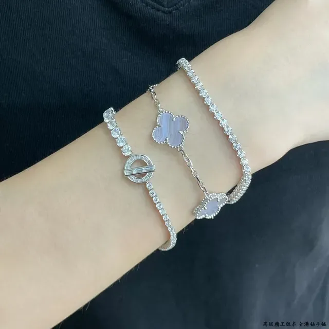 Tiffany & Co. Argent Transparente Full-Pavé Linked bracelet 8