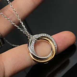 Tiffany & Co. Trinity Pavé Collier d'Anneaux Entrelacés de Diamants