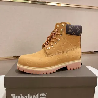 Timberland Premium 6-Inch Monogram Embossed Tan Work Boot