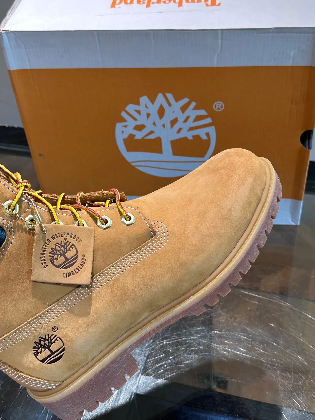 Timberland Premium 6-Inch Tan Nubuck حذاء عمل 3