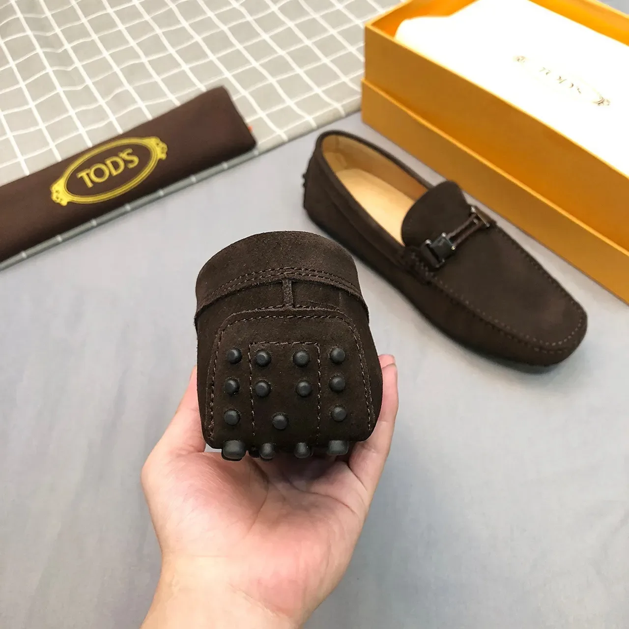 Tod's Brown Suede Horsebit Loafer 8
