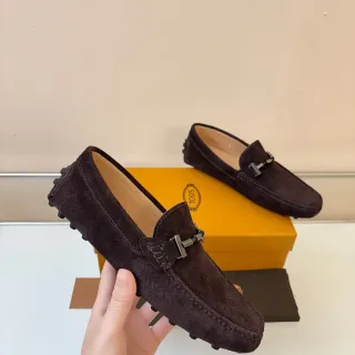 Tod's Gommino Loafer Brown Suede Metal Horsebit Loafers
