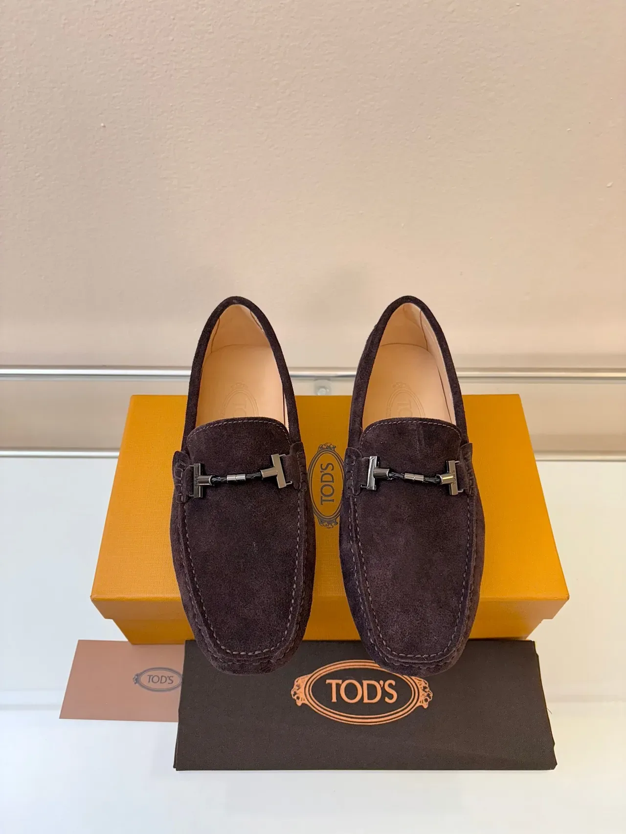 Tod's Gommino Loafer Brown Suede Metal Horsebit Loafers 6