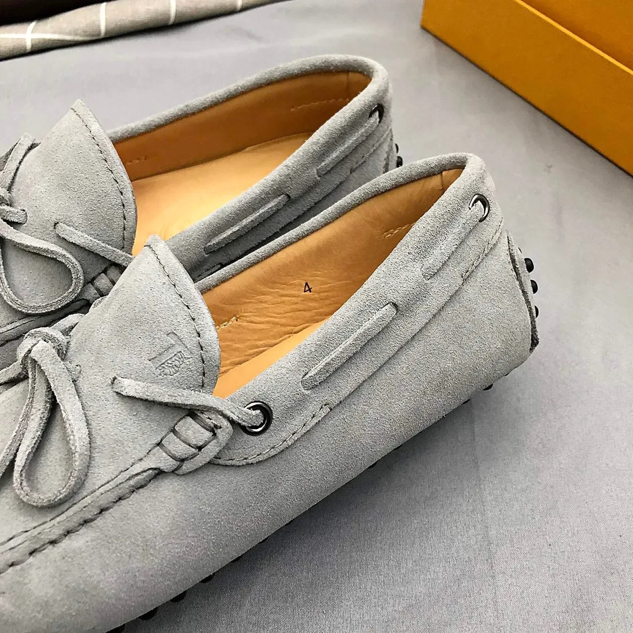 Tod's Gray Suede Bow Loafers 4