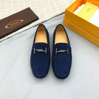 Tod's Horsebit Loafer Navy Suede Men's Loafers