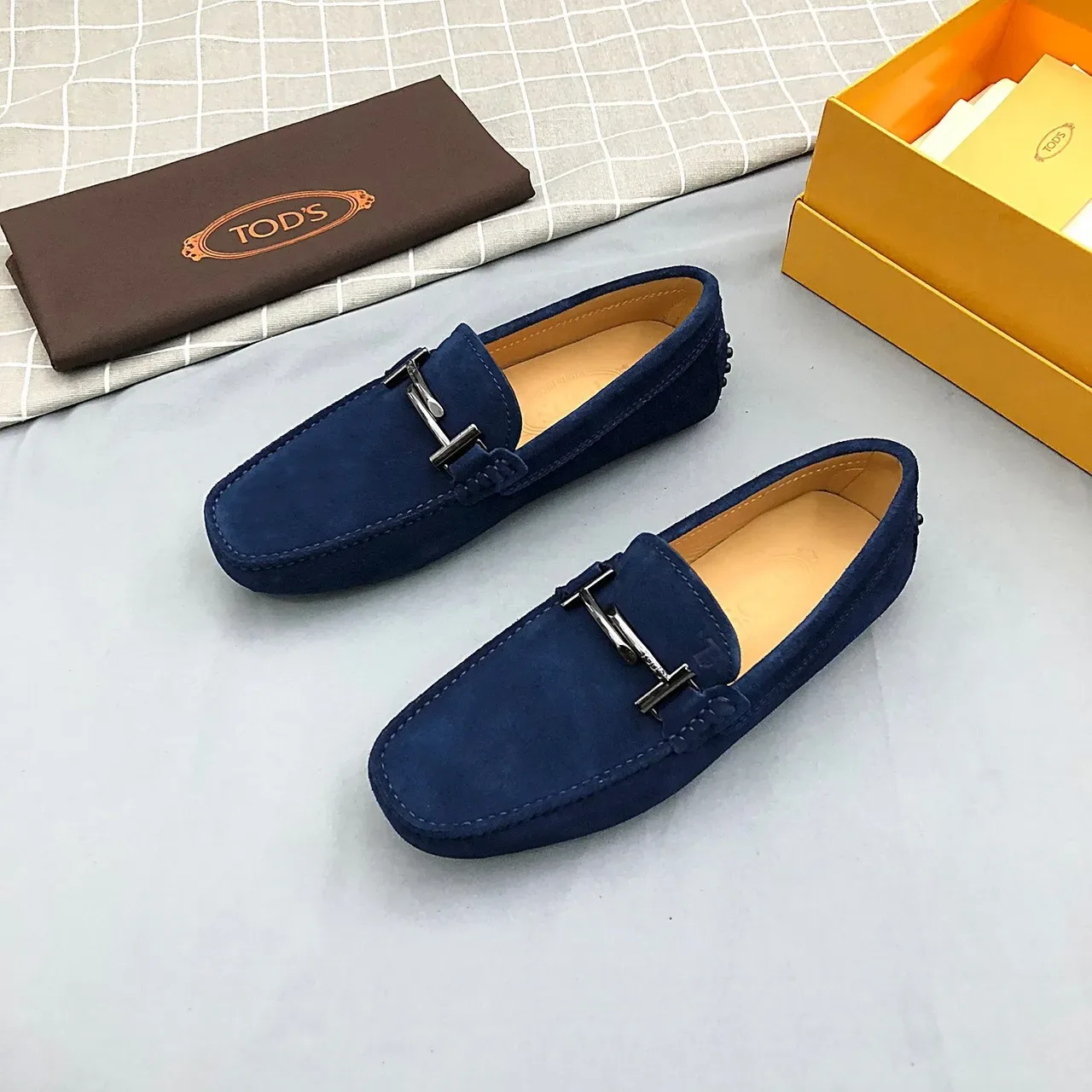 Mocassins Tod's Horsebit daim Navy Homme 3