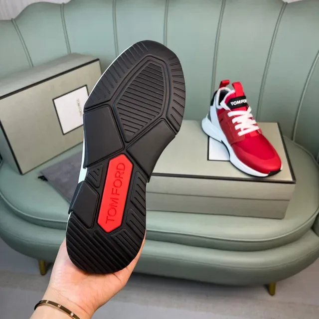 Tom Ford Red and White Lifestyle Sneaker 2