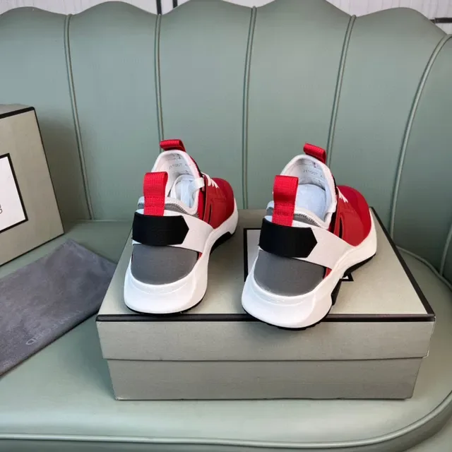 Tom Ford Red and White Lifestyle Sneaker 5