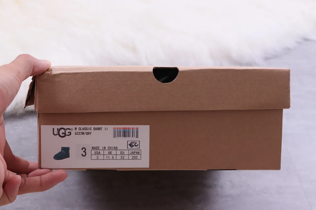 UGG Black Beige Suede Upper Shearling-Lined Snow Boots 2