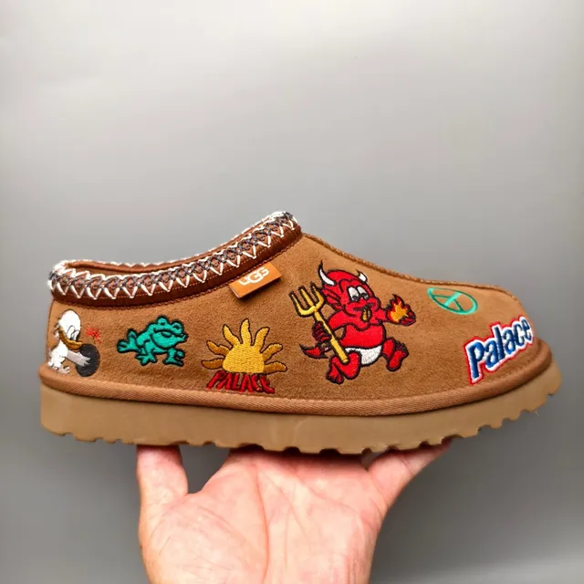 UGG Brown Multicolor Embroidered Patchwork Braided Collar Trim Casual Shoes 2