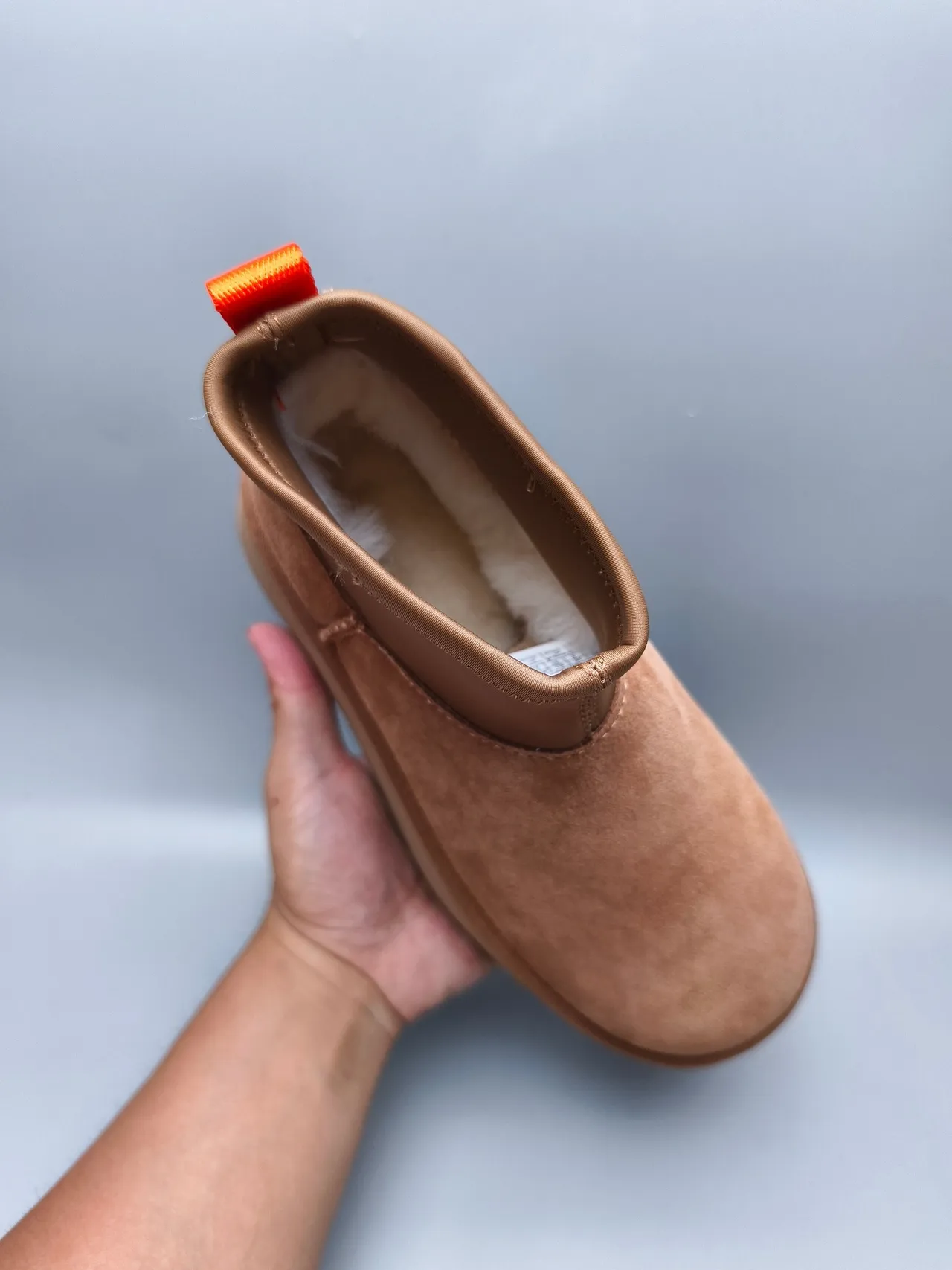 UGG Brown Orange Suede Upper Elasticated Collar Snow Boots 4