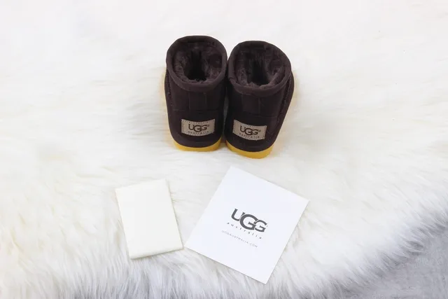 UGG Character-Faced Brown and Yellow Plush-Lined Snow Boots 2