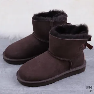 UGG Classic Mini Bow Chocolate Brown Snow Boots