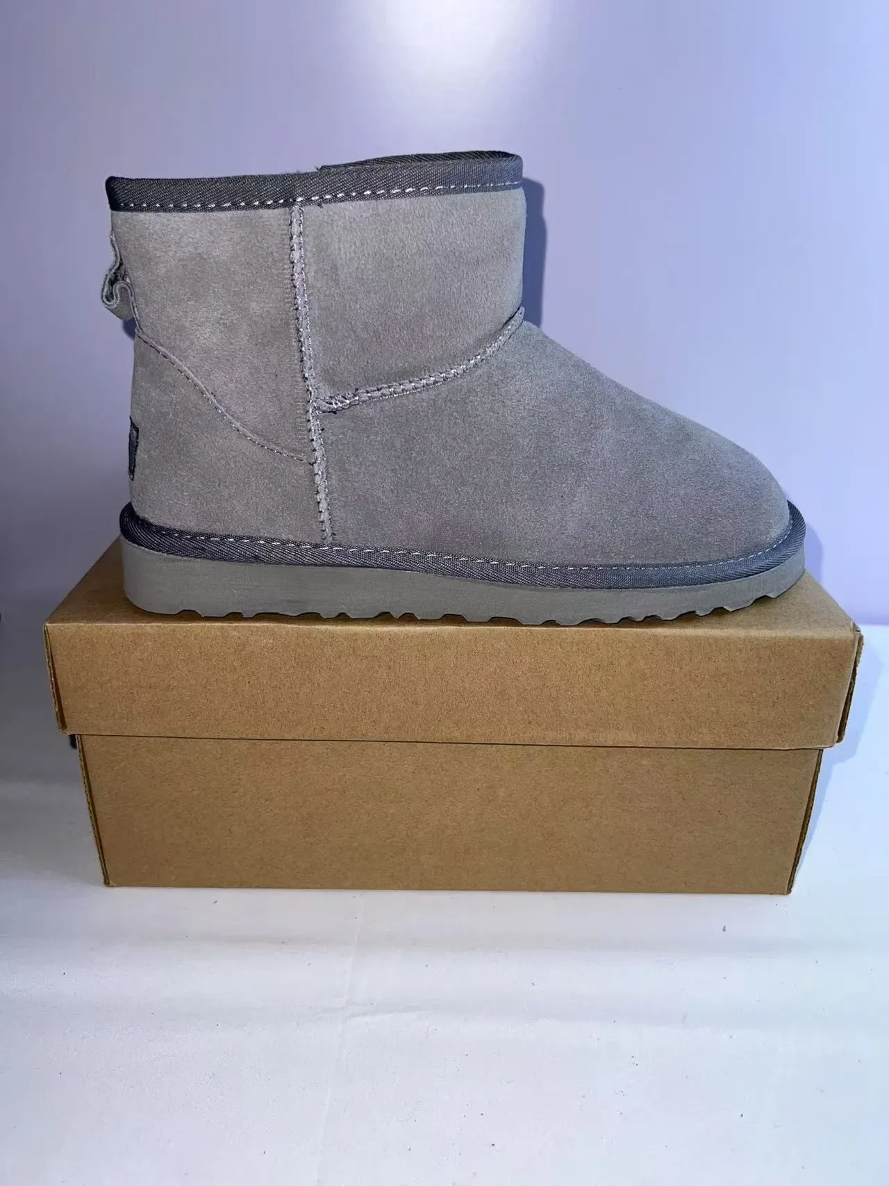 UGG Classic Mini Gray Suede Snow Boots 3