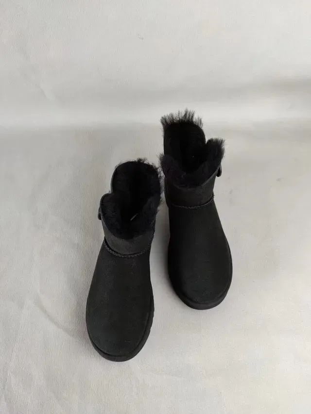 UGG Classic Mini Toggle Black Suede Snow Boots 5