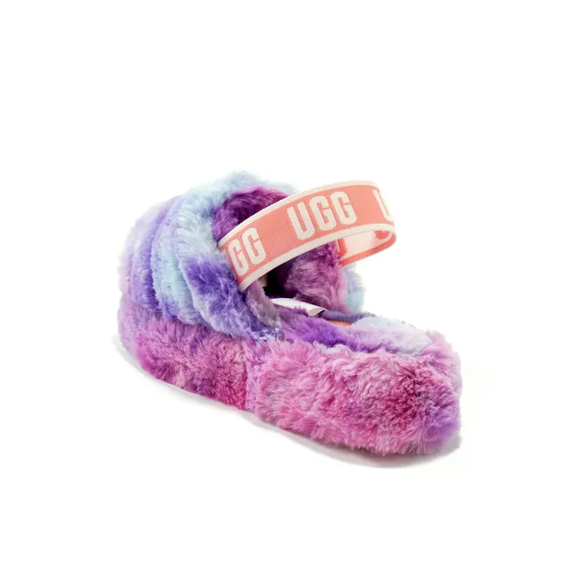 UGG Multicolor Rose Chaussons en Fausse Fourrure Fluffy Gradiente Colorway 2