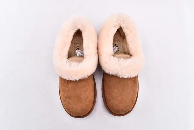UGG Nita Chestnut Suede Shearling-Lined Snow Boots 3