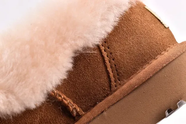 UGG Nita Chestnut Suede Shearling-Lined Snow Boots 4
