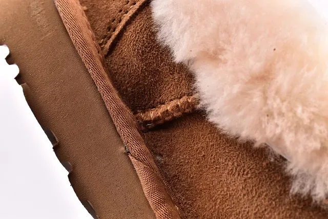 UGG Nita Chestnut Suede Shearling-Lined Snow Boots 6