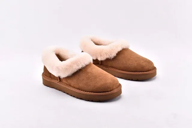 UGG Nita Chestnut Suede Shearling-Lined Snow Boots 9