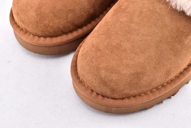 UGG Nita Chestnut Suede Shearling-Lined Snow Boots 10